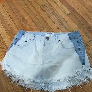 one teaspoon blue Jean mini skirt